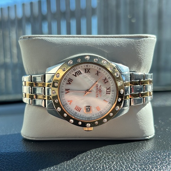 Invicta Angel Mother of Pearl Dial Two-tone Ladies Watch model 17490 - Picture 4 of 7